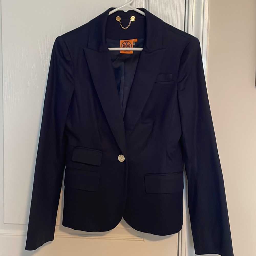 Tory Burch Navy Blazer Size 4